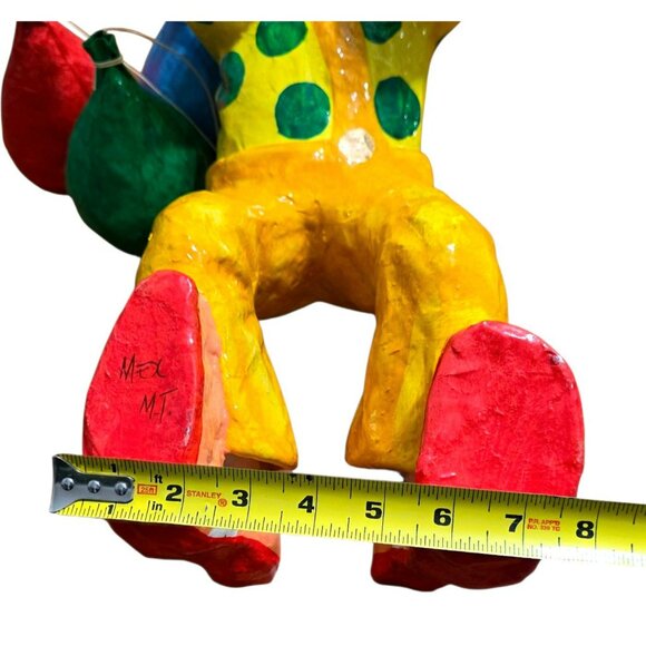 VTG Hanging Clown Balloons XL Paper Mache Kids Room Daycare Circus Decor Mexico - Picture 14 of 15